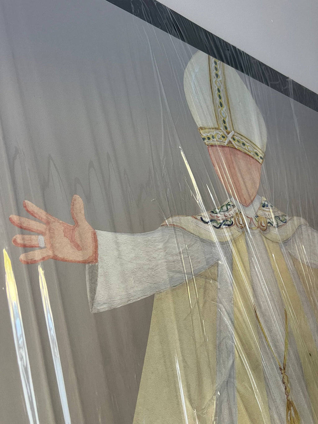 Quadro “Il Papa” – Opera Originale Dipinta a Mano da Maddalena