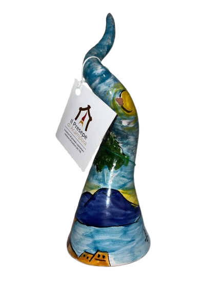Corno Portafortuna in Ceramica – Stile Napoli con Vista Vesuvio