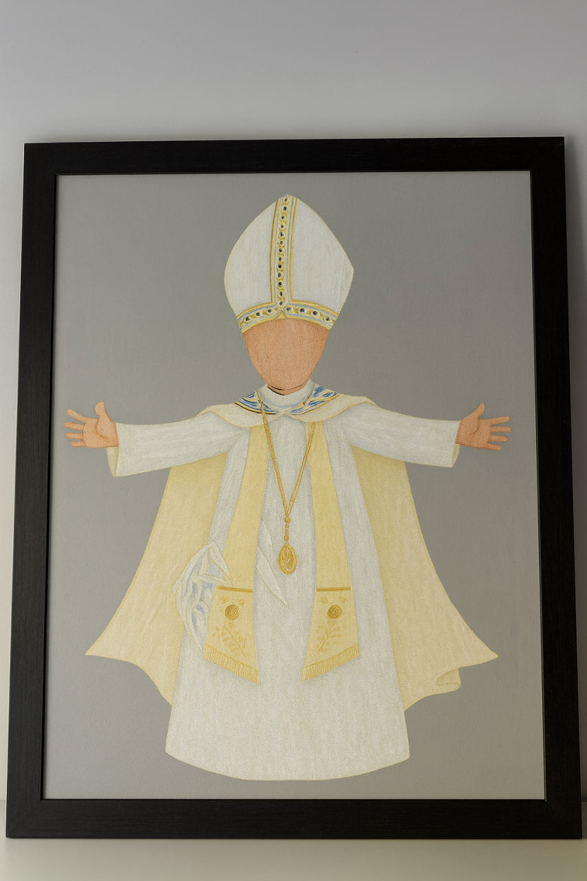Quadro “Il Papa” – Opera Originale Dipinta a Mano da Maddalena