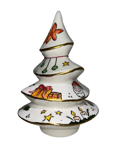 Albero di Natale in Ceramica Dipinto a Mano – Decorazione Artigianale