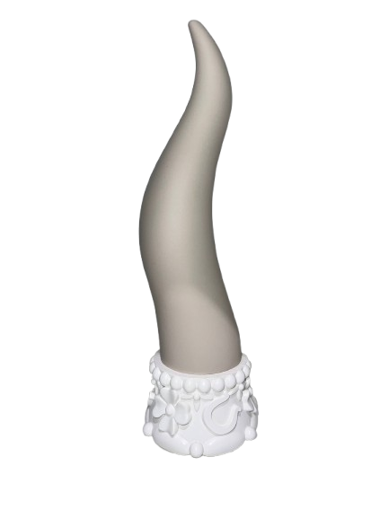 Corno Portafortuna Bianco Opaco – Eleganza e Protezione Made in Napoli