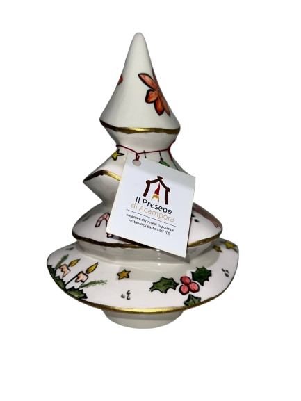 Albero di Natale in Ceramica Dipinto a Mano – Decorazione Artigianale