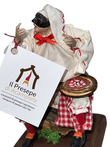Statua Pulcinella con Pizza – Oggettistica Artigianale Napoletana