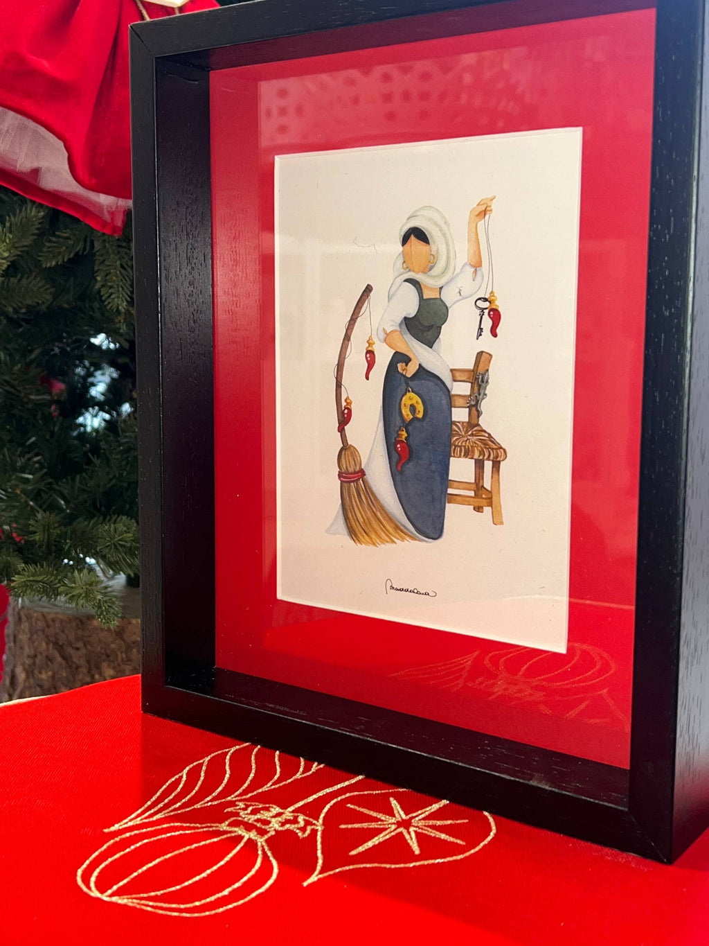 Quadro “La Bella ‘Mbriana” – Opera Artigianale Portafortuna Napoletana