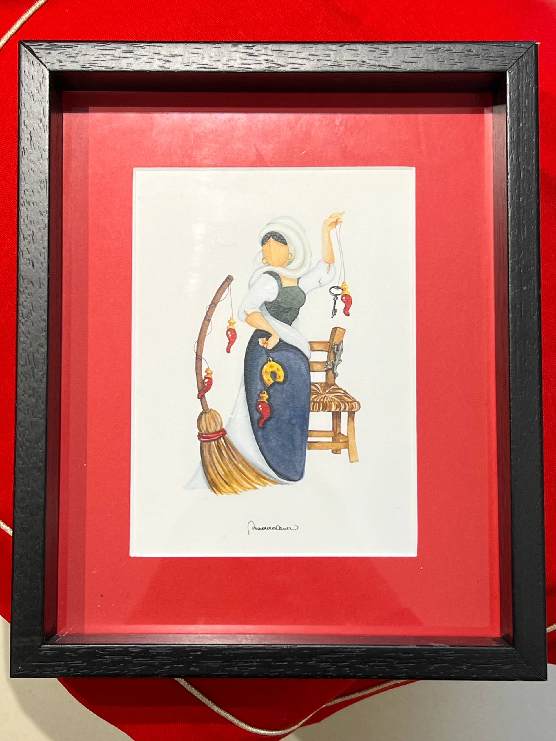 Quadro “La Bella ‘Mbriana” – Opera Artigianale Portafortuna Napoletana